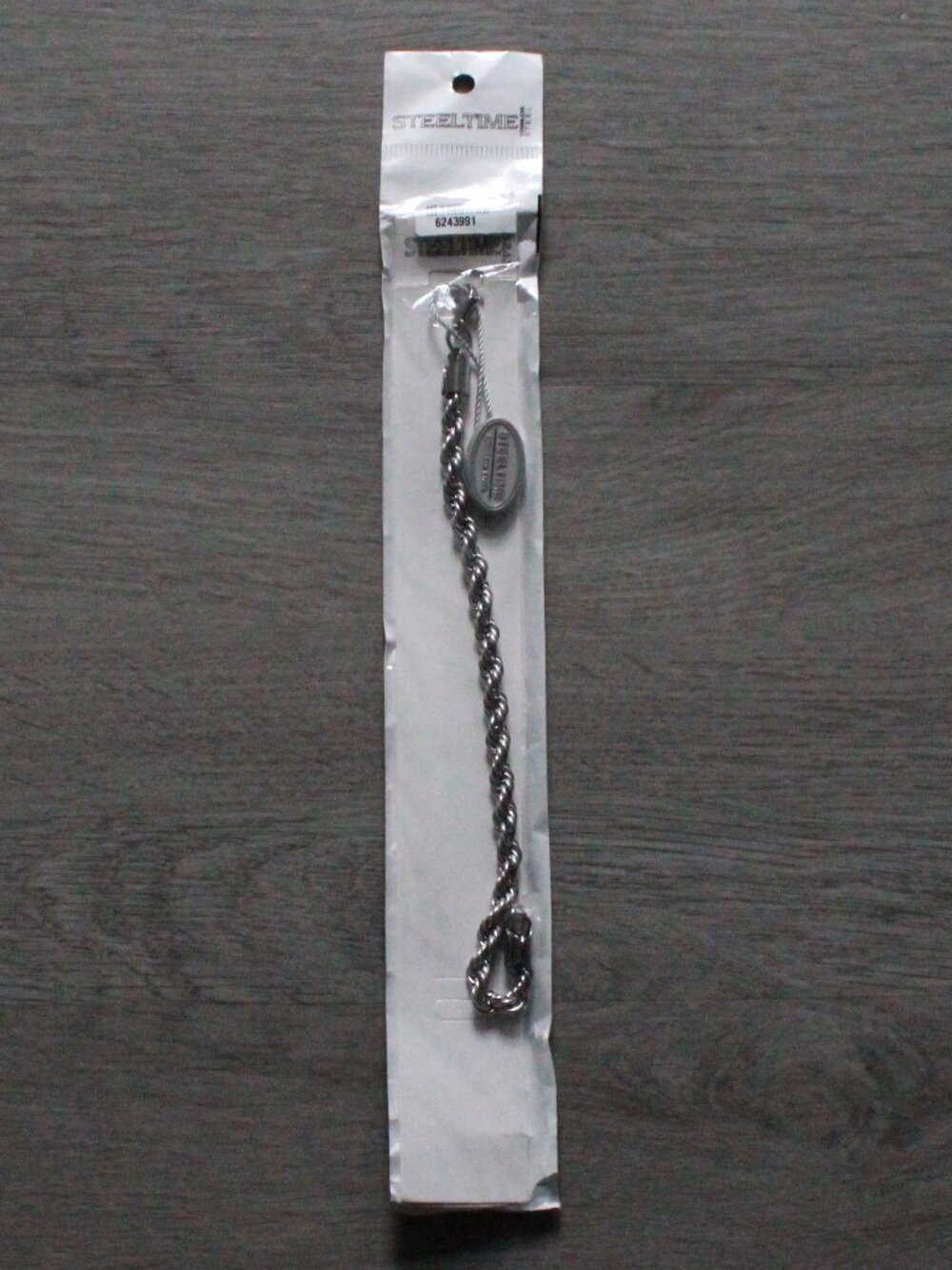 SteelTime Unisex Stainless Steel Rope Chain Bracelet